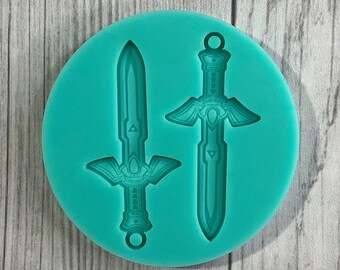 Sword Earrings Silicone Mold, Resin Casting, Gamer Crafting