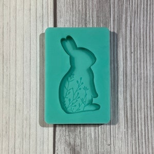 Floral Bunny Resin Mold/ keychain mold/ Kawaii mold/ crafting mold/ silicone mold/ resin supplies/ handmade mold/ bunny mold/ charm mold