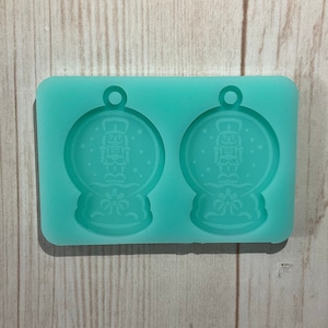 Nutcracker Snow Globe Earring Resin Mold