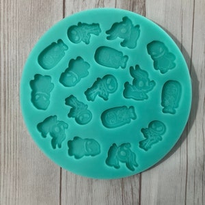 Nightmare Christmas Bits Silicone Resin Mold for Epoxy Resin Crafting Casting Gifts Resin Artist Supplies UV Clear Mold Xmas Earring Studs