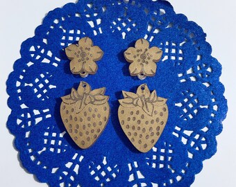 Strawberry Earrings Silicone Resin Mold, Epoxy Resin Crafting Supplies