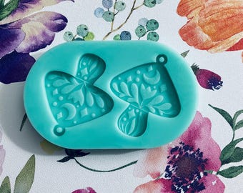Witchy Mushroom Earring Resin Mold, Epoxy Crafting Jewelry