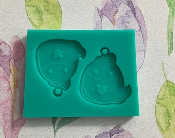 Creepy Cute Ghost Earrings Silicone Mold, Jewelry Making