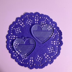 Boho Abstract Heart Earrings Mold, Earring mold, UV resin mold, Jewelry Mold, Silicone Mold, Clear Silicone Mold, Resin Supplies,Kawaii Mold