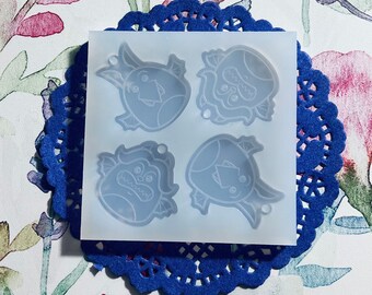 Demon Squishmallow Silicone Resin Mold, Jewelry Keychain Molds