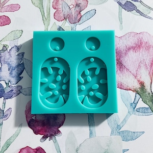 Layered Boho Plant Earrings Mold, Earring mold, UV resin mold, Jewelry Mold, Silicone Mold, Clear Silicone Mold, Resin Supplies, Resin Art