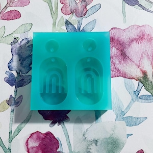Layered Boho Rainbow Earrings Mold, Earring mold, UV resin mold, Jewelry Mold, Silicone Mold, Clear Silicone Mold, Resin Supplies, Resin Art
