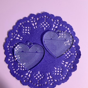 Boho Abstract Heart Earrings Mold, Earring mold, UV resin mold, Jewelry Mold, Silicone Mold, Clear Silicone Mold, Resin Supplies,Kawaii Mold