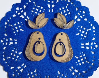 Avocado Earring Silicone Mold, Resin Casting Craft Supply