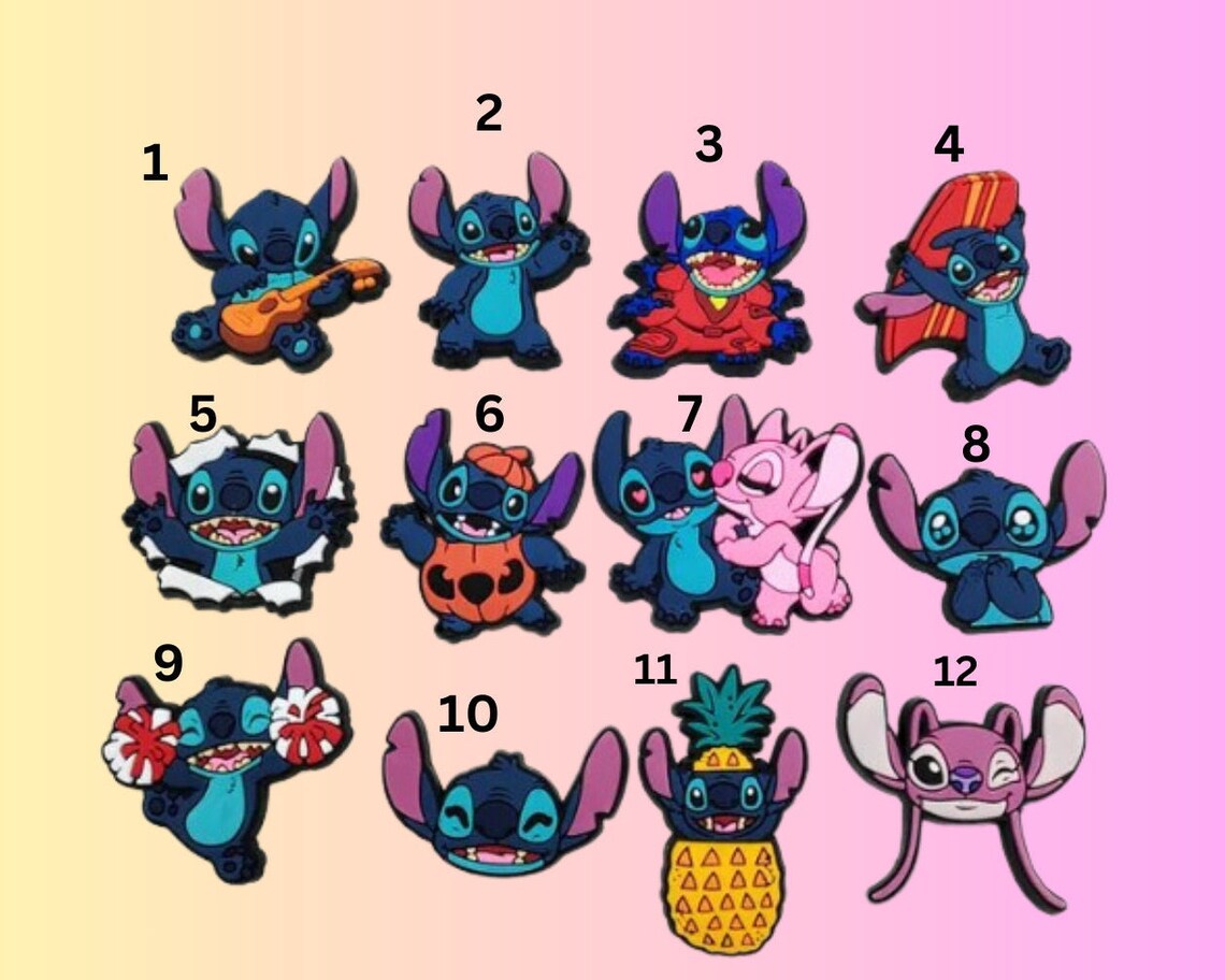 Stitch Angel Croc Charms, Stitch Angel Shoe Charms, Stitch Angel