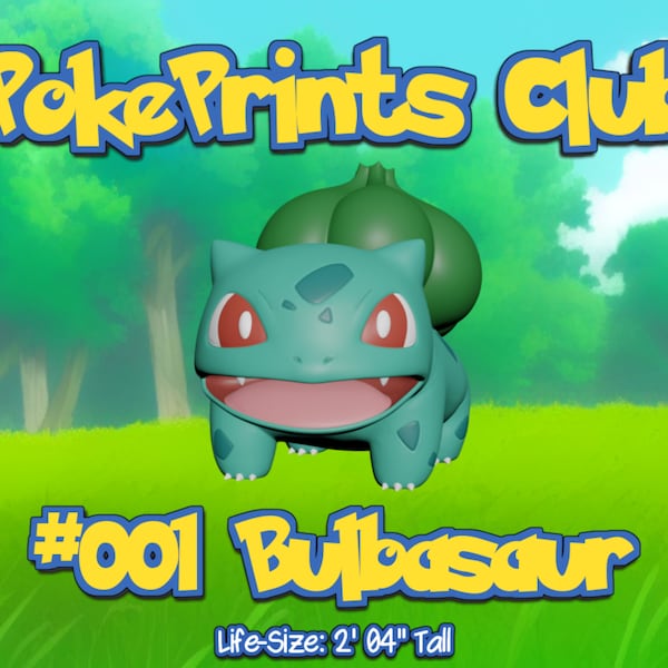 Bulbasaur Life-Sized 3D Printing STL Files (Fan Art)