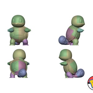 Squirtle Life-Sized STL 3D Printing Pokemon Files (Fan Art), Digital Download for 3D Printer, Gift for Him & Her image 5