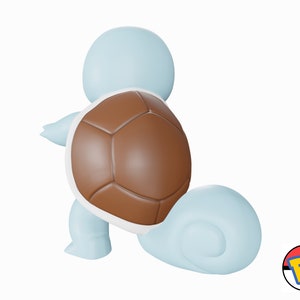 Squirtle Life-Sized STL 3D Printing Pokemon Files (Fan Art), Digital Download for 3D Printer, Gift for Him & Her image 4
