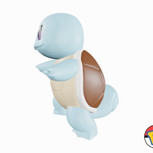 Squirtle Life-Sized STL 3D Printing Pokemon Files (Fan Art), Digital Download for 3D Printer, Gift for Him & Her image 3