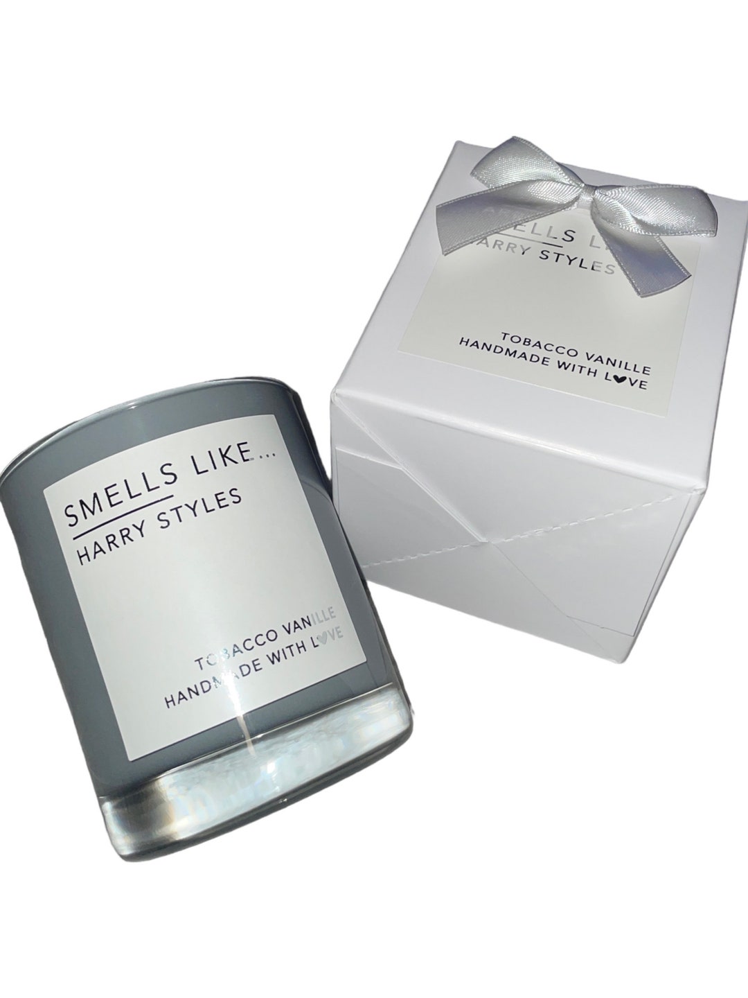 Smells Like Harry Styles 200g Grey Gloss Jar Candle Tobacco Vanille one