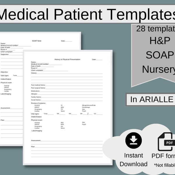 Newborn Nursery Patient Template Etsy