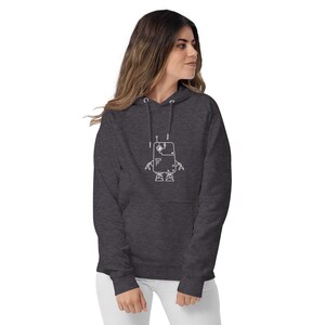Robot Hoodie - Unisex eco raglan hoodie - Modern Retro Design - Great Gift idea - Gift Her - Gift for Him