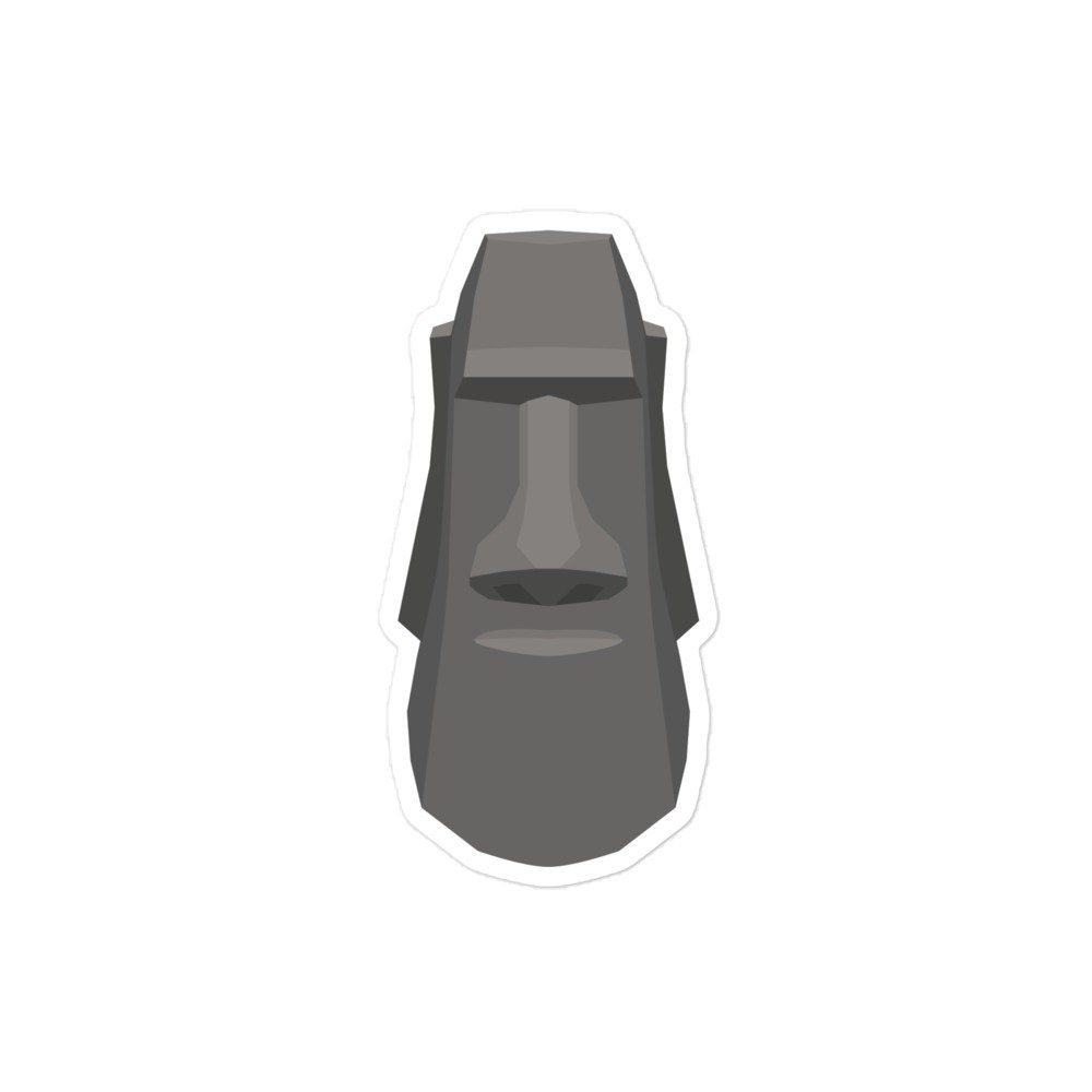 Moai Stone FACE Sticker for Sale by 9DesignArt