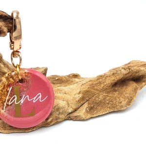 personalized dog tag made of resin, Pure &quot;orchid&quot; 40 mm
