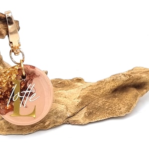 personalized dog tag made of resin, Pure &quot;Sand&quot; 40 mm