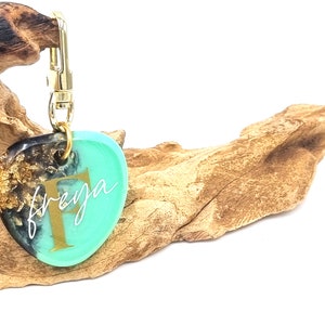 personalized dog tag made of resin, Pure &quot;mint&quot; 40 mm