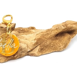 personalized resin dog tag, Pure &quot;orange&quot; 25 mm