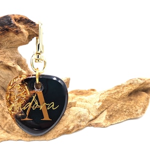 personalized dog tag made of resin, Pure &quot;black&quot; 40 mm