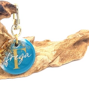 personalized resin dog tag, Pure &quot;teal&quot; 40 mm