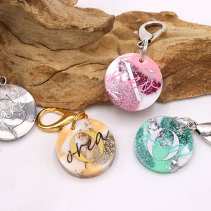 personalized resin dog tag, MarbleLove, 25 mm