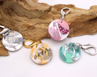 personalized resin dog tag, MarbleLove, 25 mm