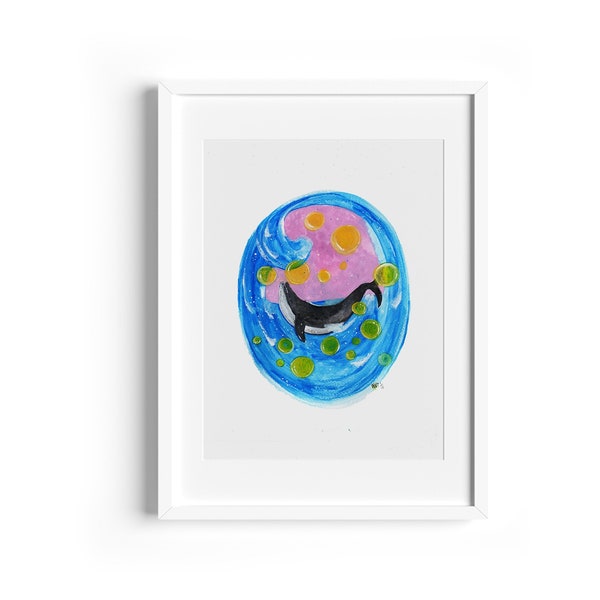 Illustration Art Print - Whale