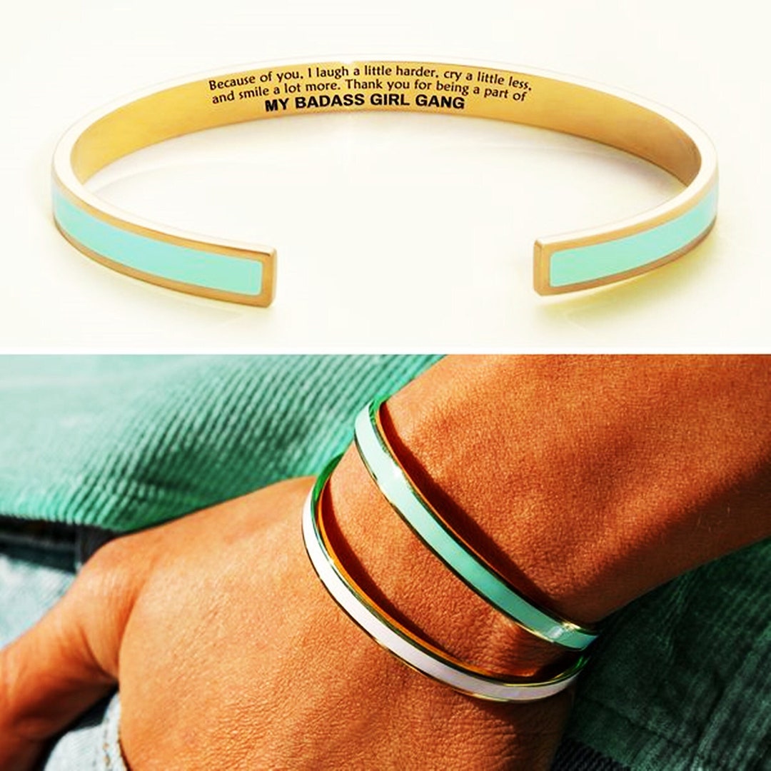 Friendship Bracelet, My Badass Girl Gang Multicolor Bangle, Cuff Bangle