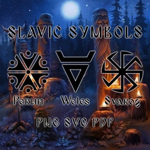 Slavic Symbols | Slavic Gods Symbols | Slavic Paganism | Slavic Mythology | Pantheon of Slavic Deities | Graphics Pack | PNG SVG PDF