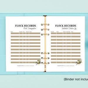 Chicken Flock Records | Flock Information | Poultry Planner | Chicken ...