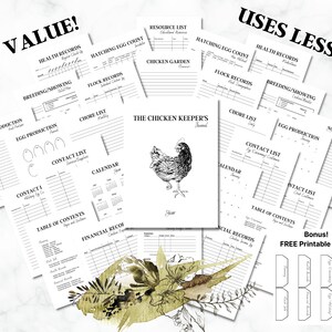 Printer Friendly Chicken Keeper’s Journal | Backyard Chickens Journal | Chicken Planner