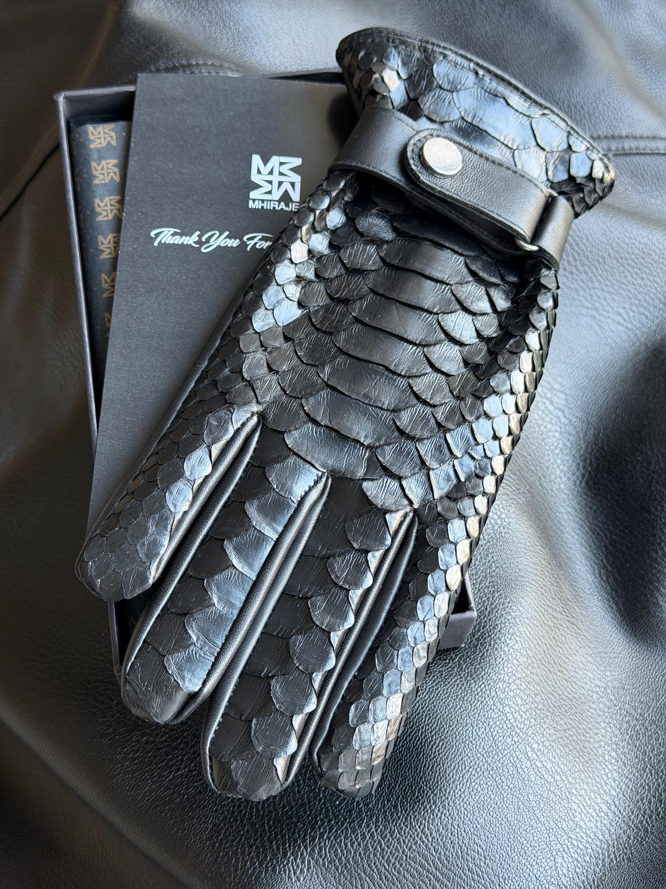 Genuine Python Leather Gloves: Luxury Designer Gloves - Etsy