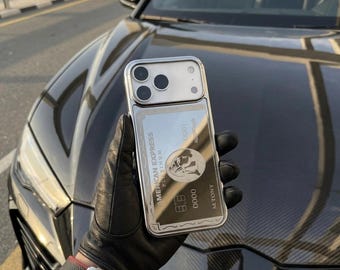 アメックスデザイン プラチナメッキ パーソナライズドシルバー iPhone