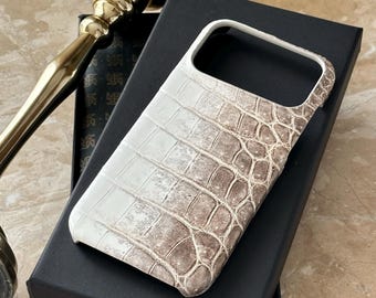 Himalayan Leather iPhone Magsafe Case: Alligator Croc, Personalized