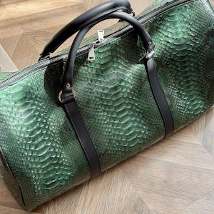 Genuine Snake Python Leather Travel Duffle Bag - 55cm