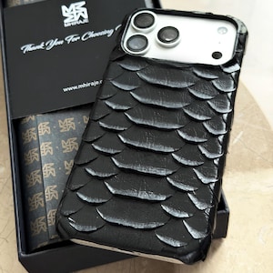 Personalized Python Leather iPhone Case: MagSafe