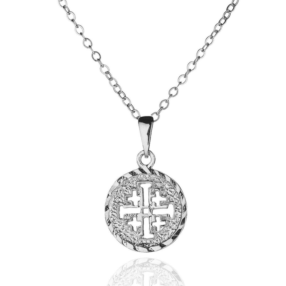 Dainty Jerusalem Cross Necklace Sterling Silver or Goldfilled Etsy