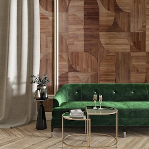 Holzdielen-Tapete, Wandbild im Planken-Look, abnehmbare geometrische moderne Tapete, große geometrische Wandkunst, Holztapete schälen und aufkleben