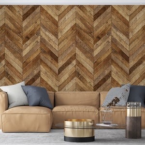 Removable Wood Look Wallpaper, Wooden Texture Look Mural, Wood Wall Parquet, Floor Pattern, Self Adhesive & Peel and Stick Wallpaper #271