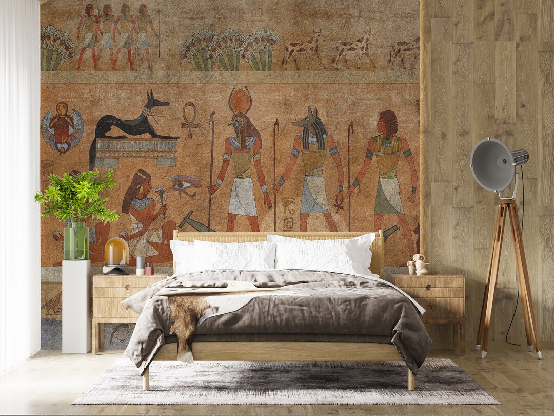 Ancient Egypt Mythology Wallpaper, Egyptian Wall Mural, Mystical Nile ...