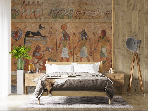 Ancient Egypt Mythology Wallpaper Egyptian Wall Mural - Etsy UK