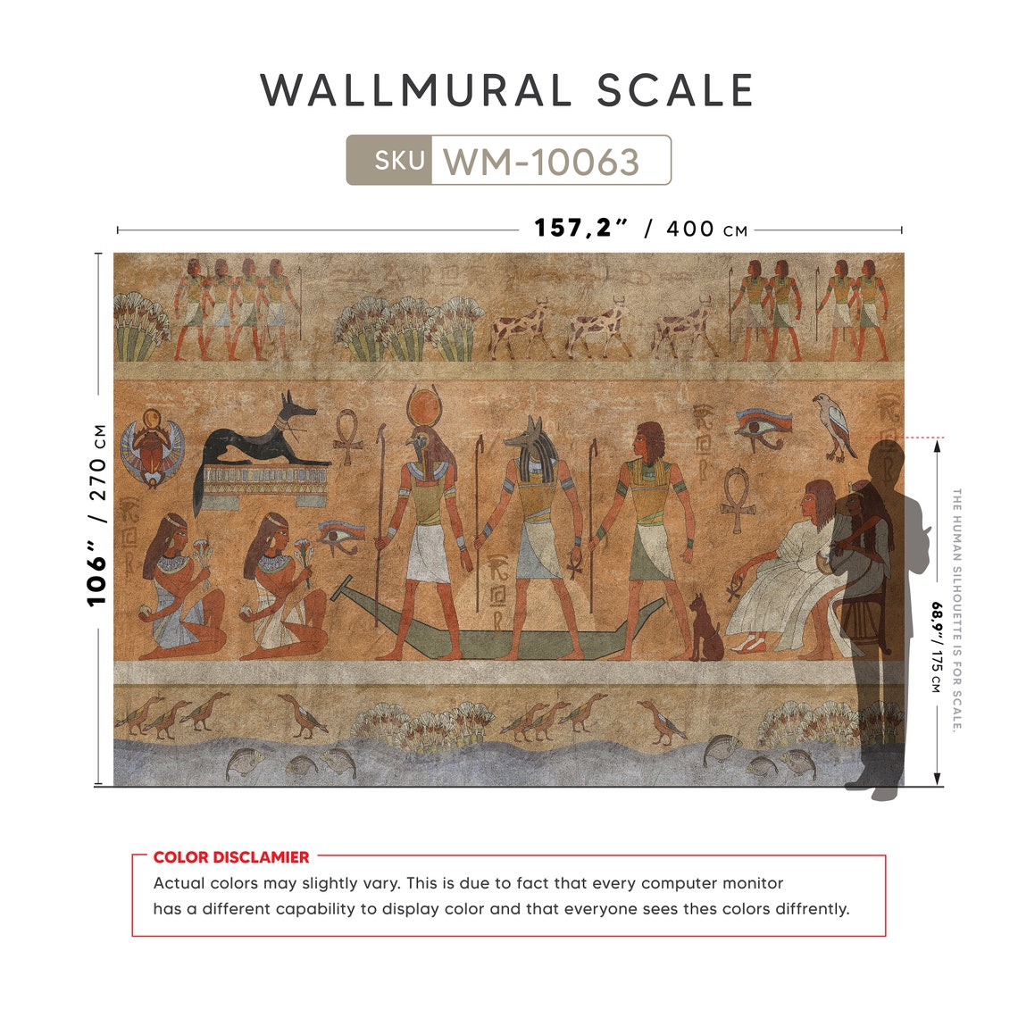 Ancient Egypt Mythology Wallpaper Egyptian Wall Mural - Etsy