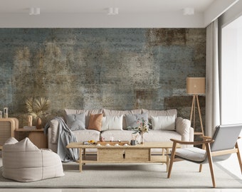 Grey Beige Concrete Cement Wall | Peel and Stick | Loft Style Abstract Wallpaper | Realistic Wall Mural | Rustic Accent Wall