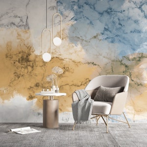 Arte fluida astratta pittura carta da parati / Murale astratto di lusso / Marmo Pattern Wall Decor