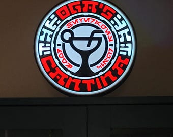 Star Wars Oga's Cantina inspired light box