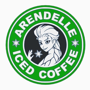 Disney starbucks sign - Arendelle iced coffee - coffee bar sign
